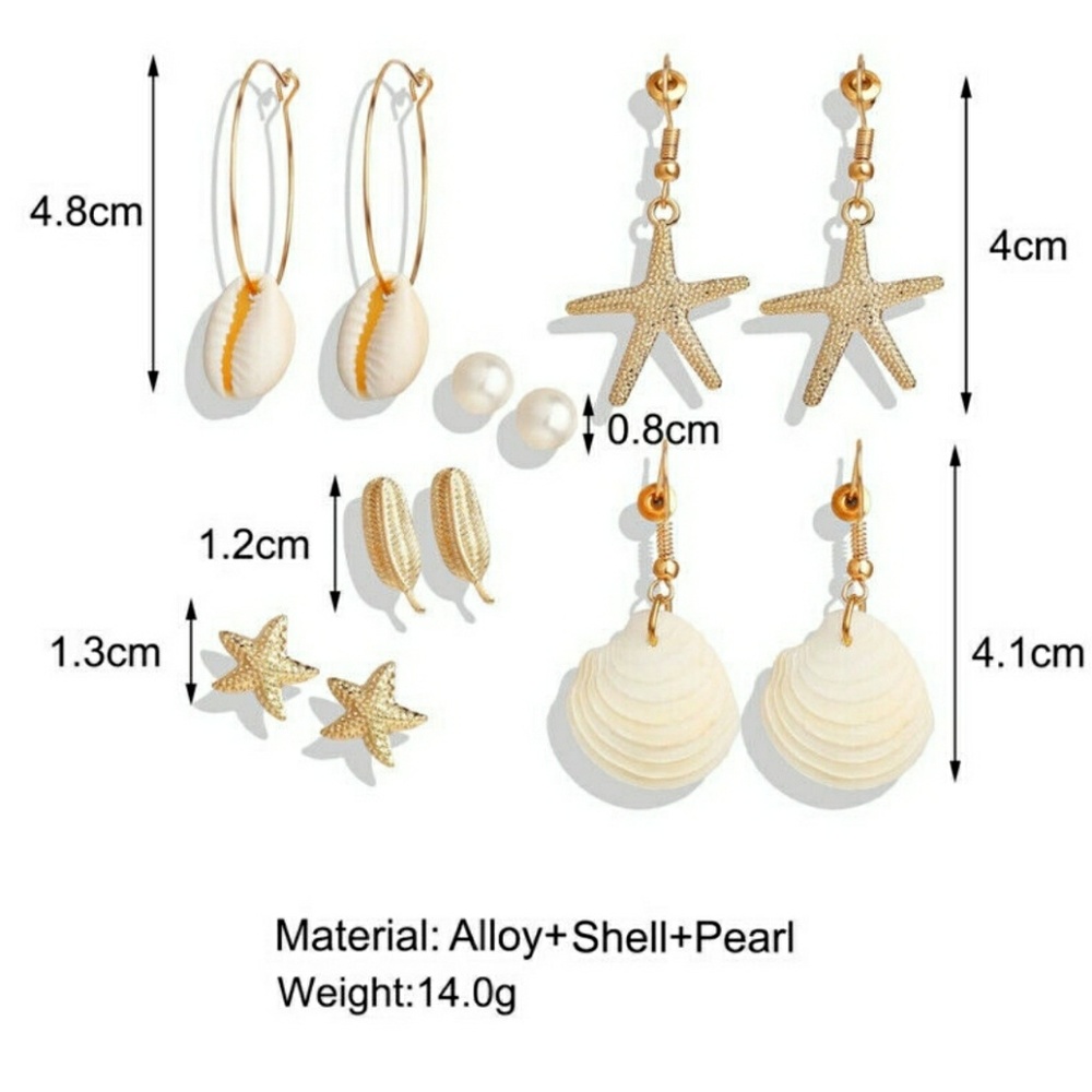 Seashell earrings - Picture 3 of 3